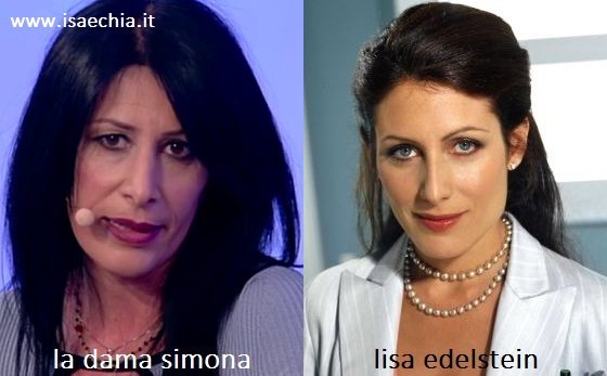 Somiglianza tra Simona, dama del Trono over di ‘Uomini e Donne’, e Lisa Edelstein