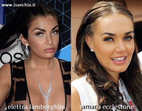 Somiglianza tra Elettra Miura Lamborghini e Tamara Ecclestone