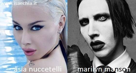 Somiglianza tra Asia Nuccetelli e Marilyn Manson