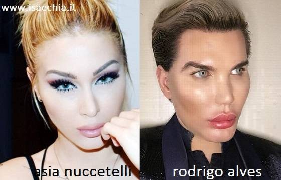 Somiglianza tra Asia Nuccetelli e Rodrigo Alves