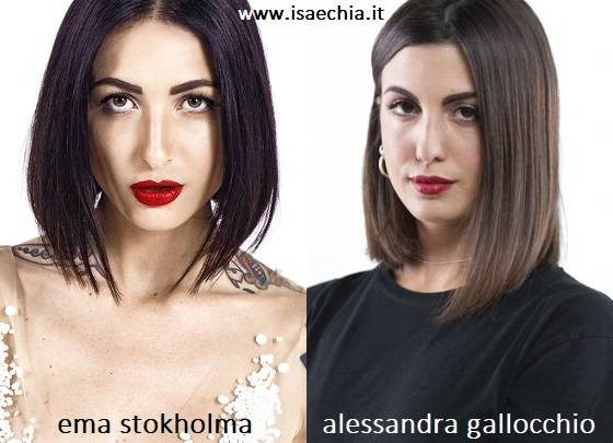 Somiglianza tra Ema Stokholma e Alessandra Gallocchio