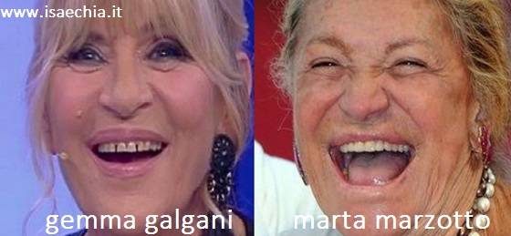 Somiglianza tra Gemma Galgani e Marta Marzotto