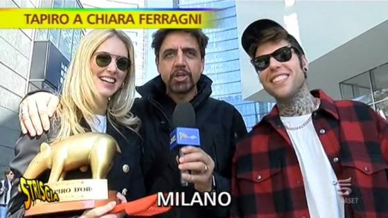 Chiara Ferragni, Fedez e Valerio Staffelli