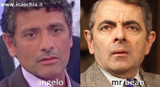 Somiglianza tra Angelo e Mr Bean