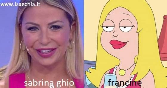 Somiglianza tra Sabrina Ghio e Francine