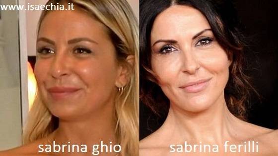 Somiglianza tra Sabrina Ghio e Sabrina Ferilli