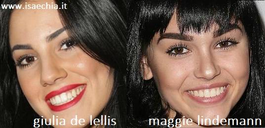 Somiglianza tra Giulia De Lellis e Maggie Lindemann