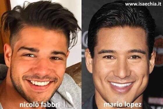 Somiglianza tra Nicolò Fabbri e Mario Lopez