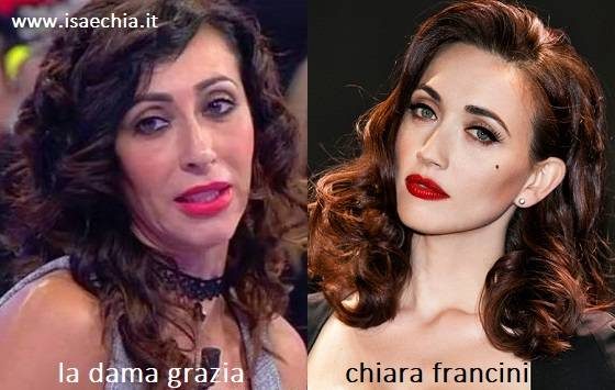 Somiglianza tra Grazia e Chiara Francini