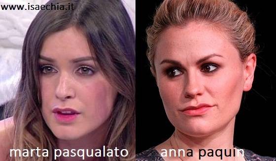 Somiglianza tra Marta Pasqualato e Anna Paquin