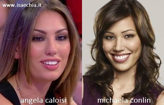 Somiglianza tra Angela Caloisi e Michaela Conlin