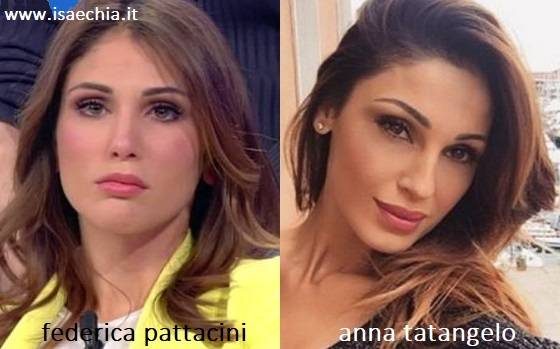 Somiglianza tra Federica Pattacini e Anna Tatangelo