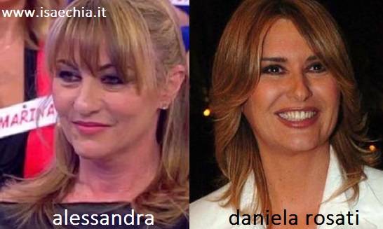 Somiglianza tra Alessandra e Daniela Rosati