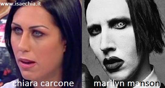 Somiglianza tra Chiara Carcone e Marilyn Manson