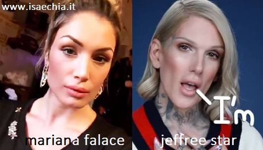 Somiglianza tra Mariana Falace e Jeffree Star