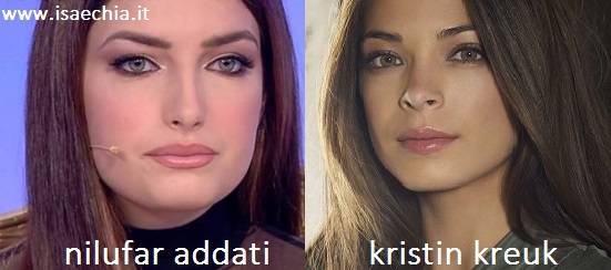 Somiglianza tra Nilufar Addati e Kristin Kreuk