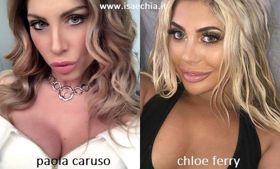 Somiglianza tra Paola Caruso e Chloe Ferry di 'Geordie Shore'