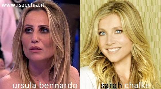 Somiglianza tra Ursula Bennardo e Sarah Chalke