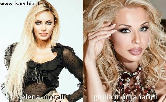 Somiglianza tra Elena Morali e Giulia Montanarini