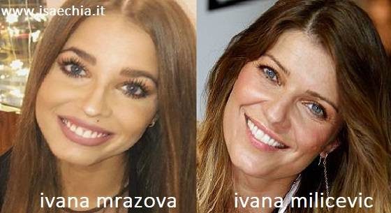 Somiglianza tra Ivana Mrazova e Ivana Milicevic