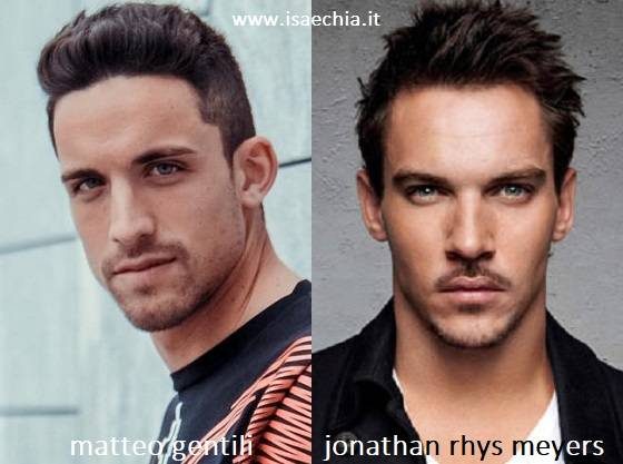 Somiglianza tra Matteo Gentili e Jonathan Rhys Meyers