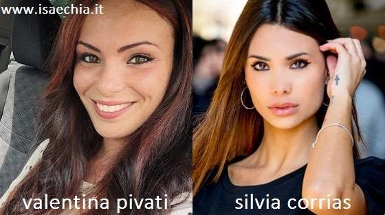 Somiglianza tra Valentina Pivati e Silvia Corrias