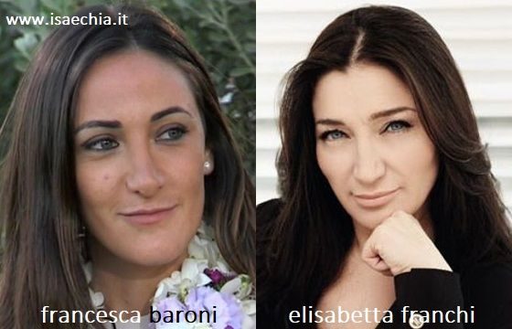 Somiglianza tra Francesca Baroni ed Elisabetta Franchi