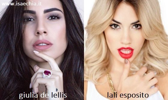 Somiglianza tra Giulia De Lellis e Lali Esposito