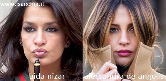 Somiglianza tra Aida Nizar e Alessandra De Angelis