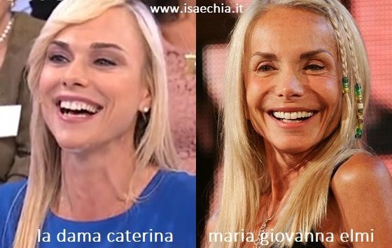 Somiglianza tra Caterina, dama del Trono over di 'Uomini e Donne', e Maria Giovanna Elmi