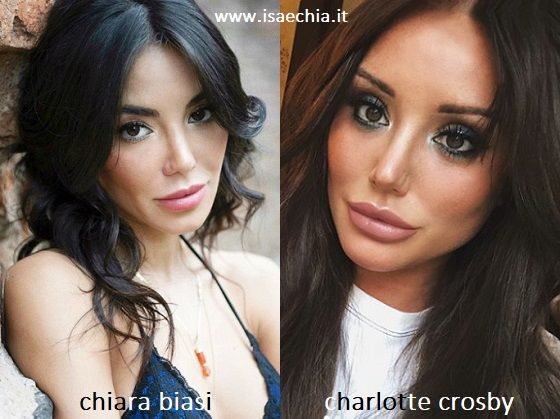 Somiglianza tra Chiara Biasi e Charlotte Crosby