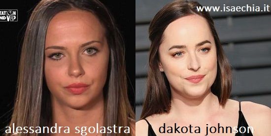 Somiglianza tra Alessandra Sgolastra e Dakota Johnson