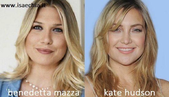 Somiglianza tra Benedetta Mazza e Kate Hudson