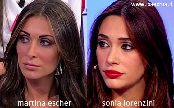 Somiglianza tra Martina Escher e Sonia Lorenzini