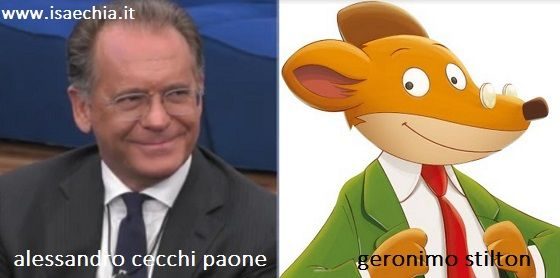 Somiglianza tra Alessandro Cecchi Paone e Geronimo Stilton