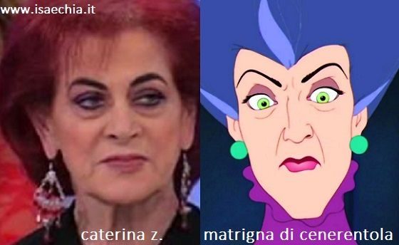 Somiglianza tra Caterina Z. e la matrigna di Cenerentola