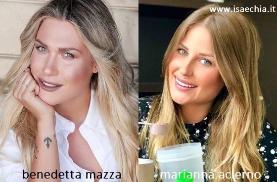 Somiglianza tra Benedetta Mazza e Marianna Acierno