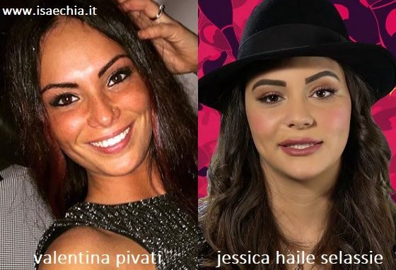 Somiglianza tra Valentina Pivati e Jessica Haile Selassie di 'Riccanza'