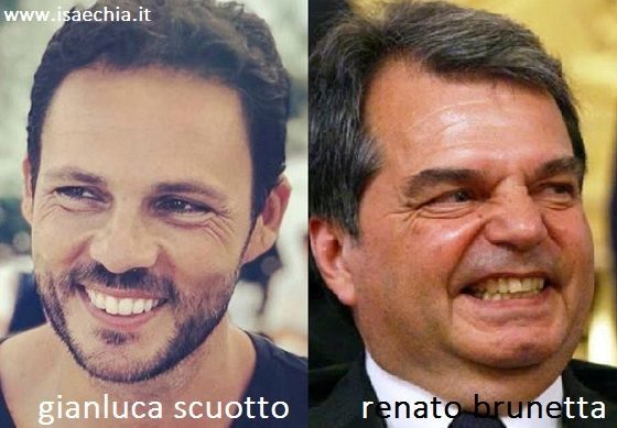 Somiglianza tra Gianluca Scuotto e Renato Brunetta