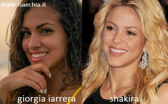 Somiglianza tra Giorgia Iarrera e Shakira