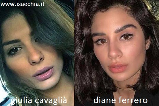 Somiglianza tra Giulia Cavaglià e Diane Guerrero