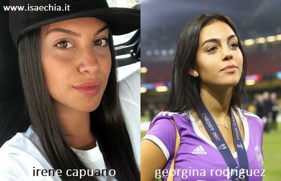 Somiglianza tra Irene Capuano e Georgina Rodriguez