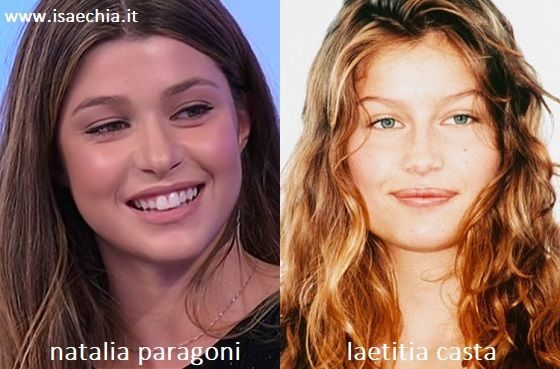 Somiglianza tra Natalia Paragoni e Laetitia Casta