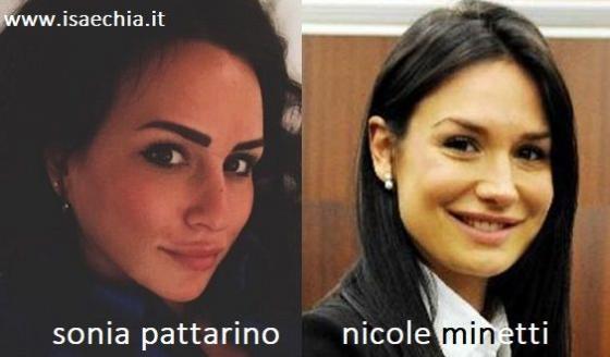 Somiglianza tra Sonia Pattarino e Nicole Minetti