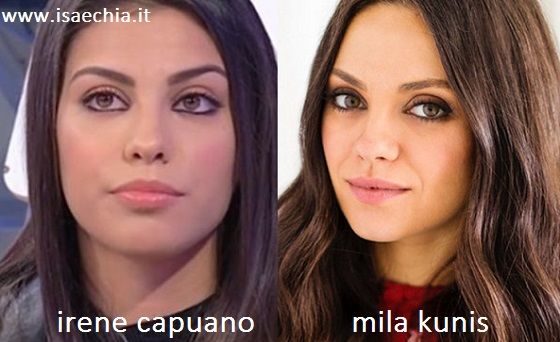 Somiglianza tra Irene Capuano e Mila Kunis