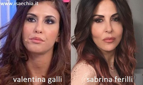 Somiglianza tra Valentina Galli e Sabrina Ferilli