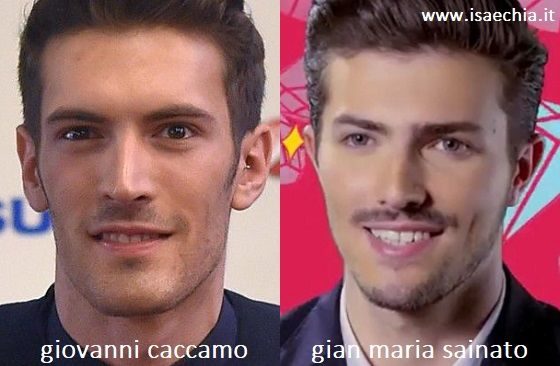 Somiglianza tra Giovanni Caccamo e Gian Maria Sainato