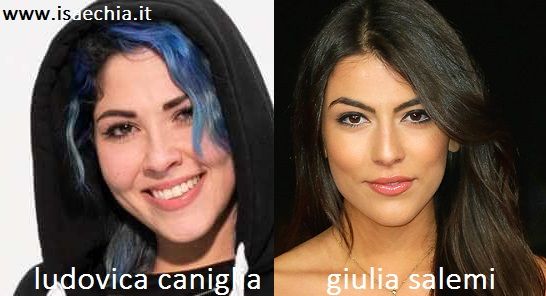 Somiglianza tra Ludovica Caniglia e Giulia Salemi