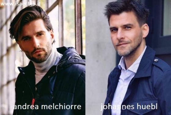 Somiglianza tra Andrea Melchiorre e Johannes Huebl