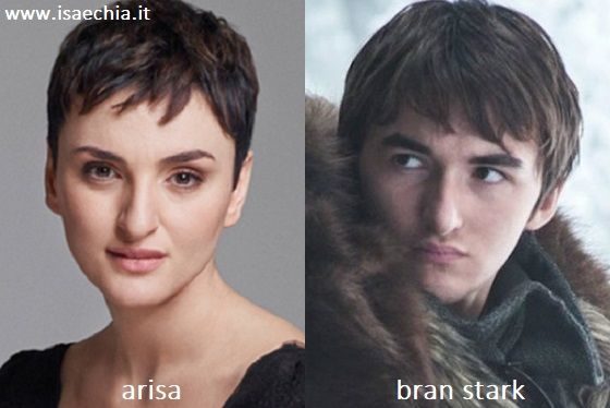 Somiglianza tra Arisa e Bran Stark di 'Games of Thrones'